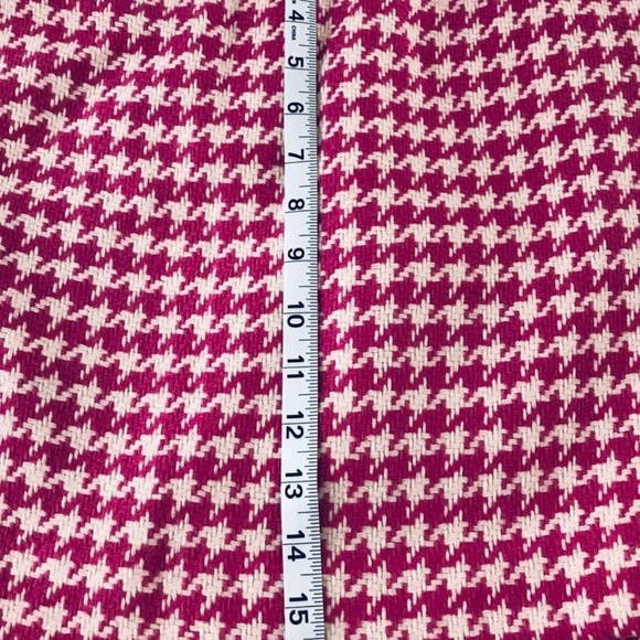 Lilly Pulitzer Pink Houndstooth Wool Skirt Size 8 - Picture 7 of 7